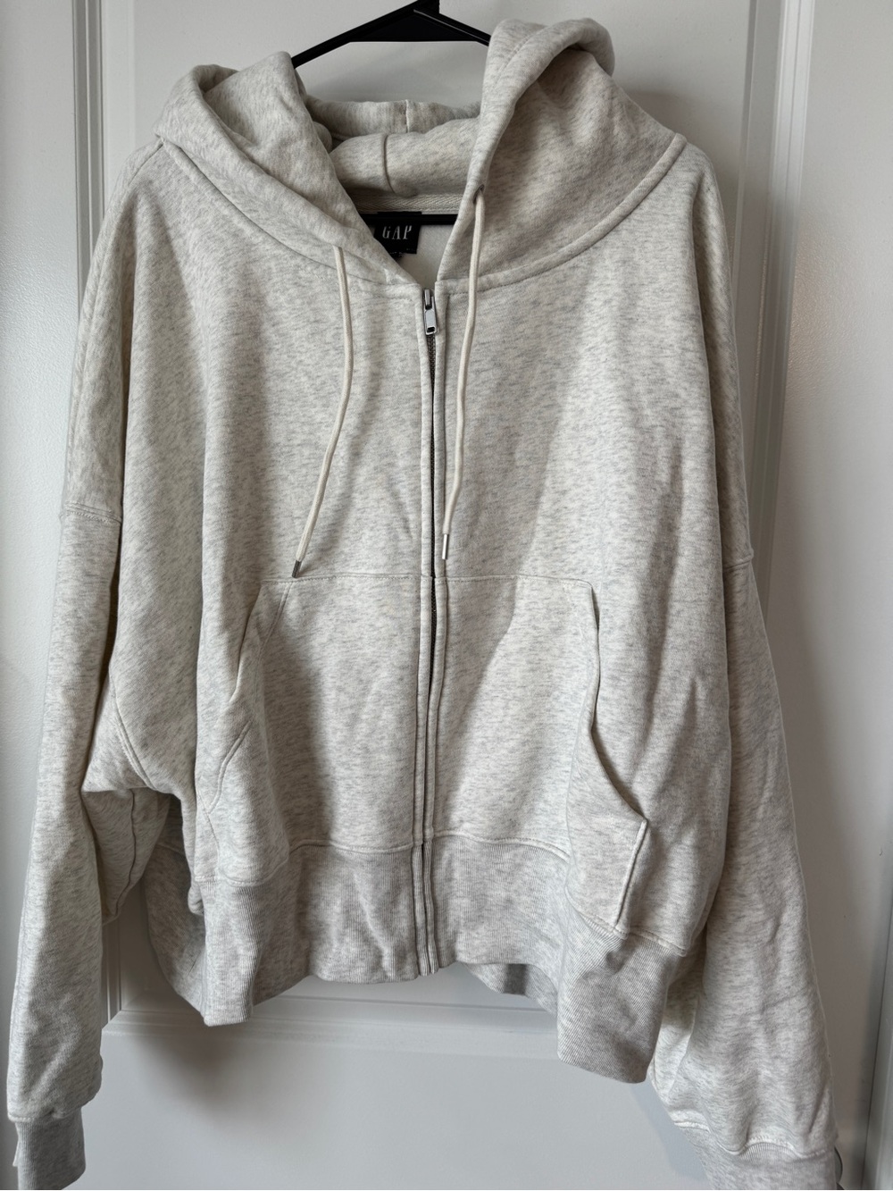 GAP Oatmeal Heather Full-Zip Hoodie
